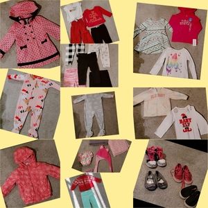 Baby girl clothing & accessory lot